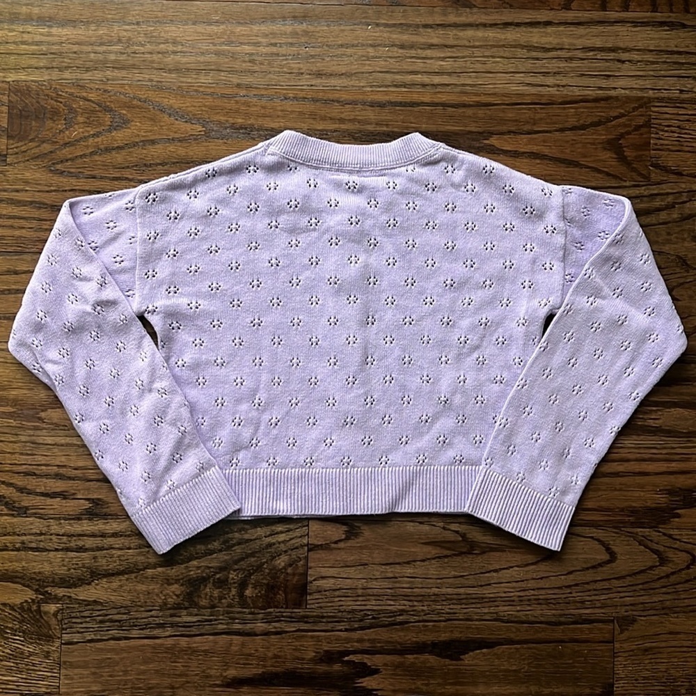 GAP Knit Girl Cardigan Purple Size 8 Medium - Picture 12 of 14